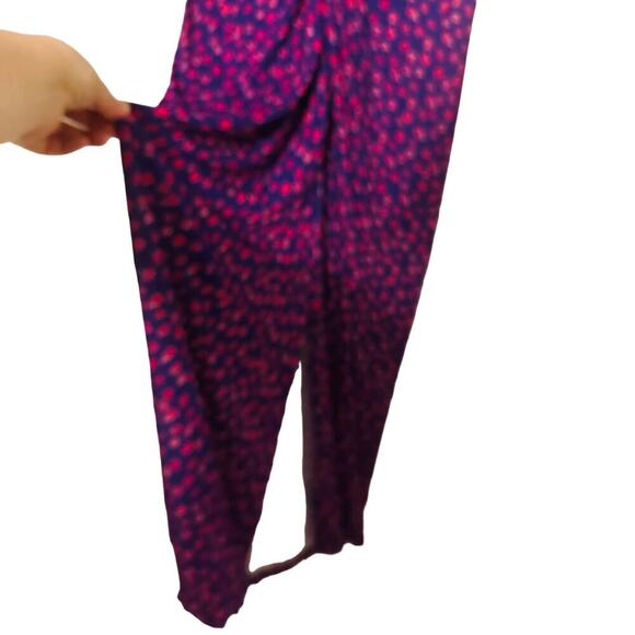 Prabal Gurung Women's Purple Printed Jackie Twist Front Midi Dress Size 10 - Picture 5 of 15